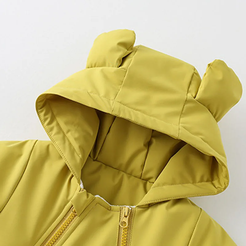 IYEAL معطف شتوي من الصوف السميك ملابس لحديثي الولادة بدلة رومبير ناعمة دافئة للأولاد ملابس خارجية