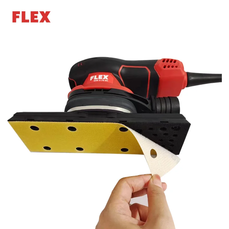 220V  260W German FLEX 70*198mm Electric Sander  Square Type Dry Grinding Car Paint Putty Sander Eccentric 3mm  Dust Cup