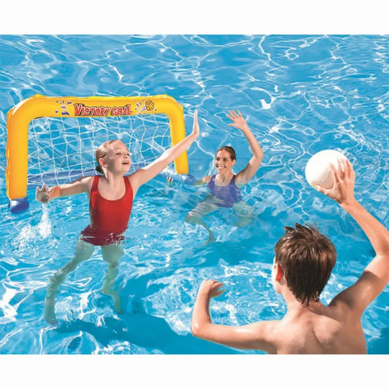 Juego de fútbol acuático para niños, flotador de piscina inflable, juego de agua de verano