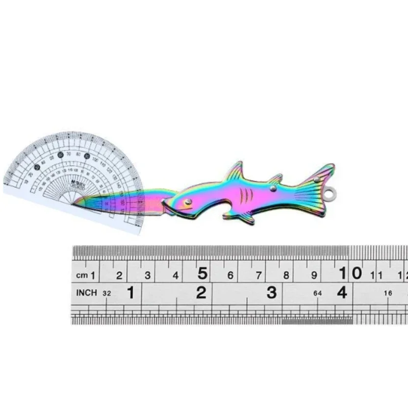 Multifunktionales Schlüsselanhänger-Werkzeug aus Edelstahl, Mini-Klappmesser & Zahnstocher zur Zahnreinigung, tragbares Gadget – Detail 6