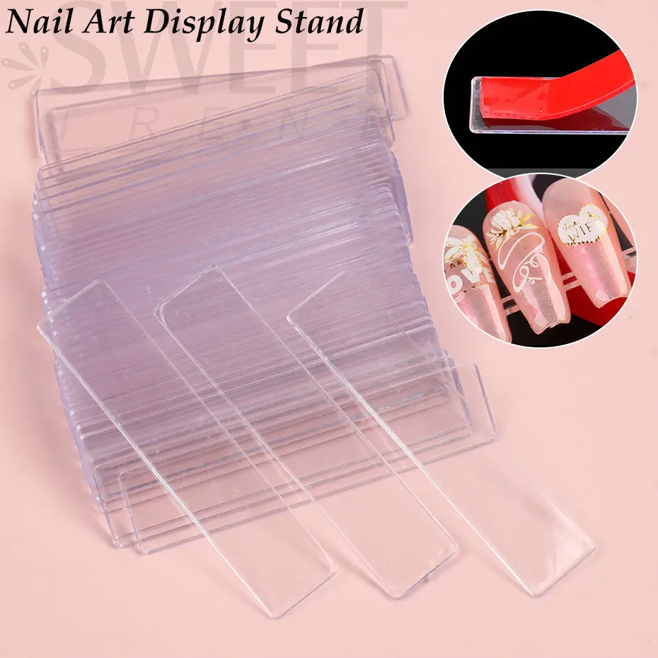 Limpar Falso Nail Art Tips Display Stand, Titular, unhas postiças Prática, Acrílico Gel Polonês, Manicure Equipamentos, KES82