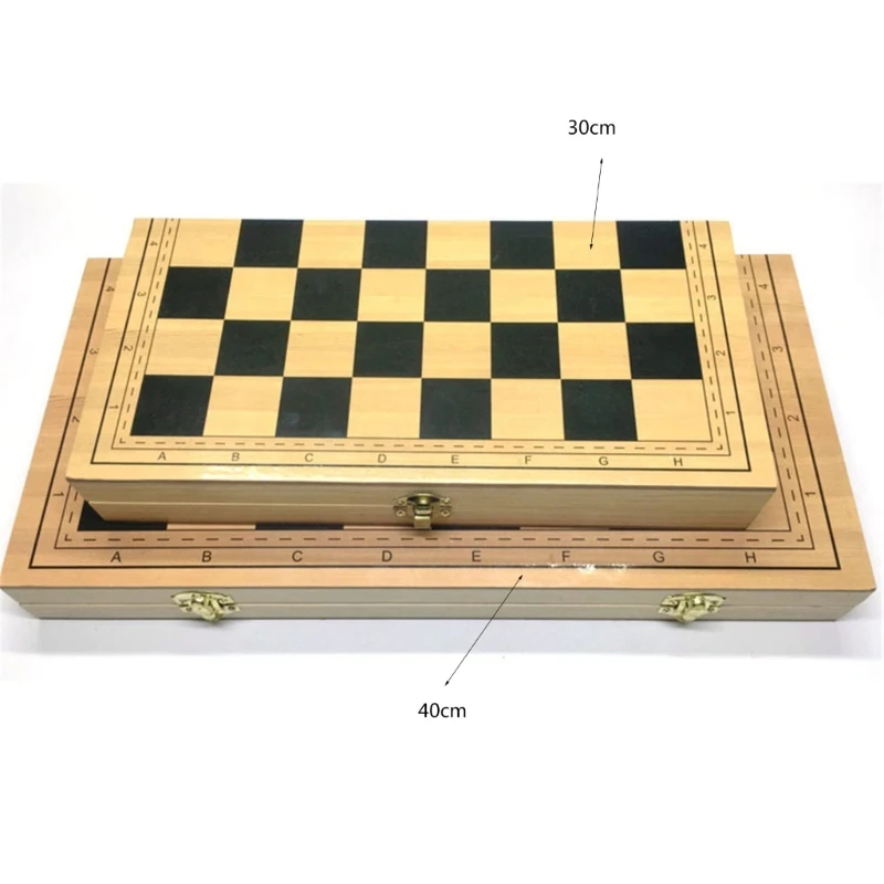 yunyun Educational Toy Strategy Game Chesspiece Set for Kid Adult Delicate Chess Set Folding Board Set Upgraded Wood Chess Set