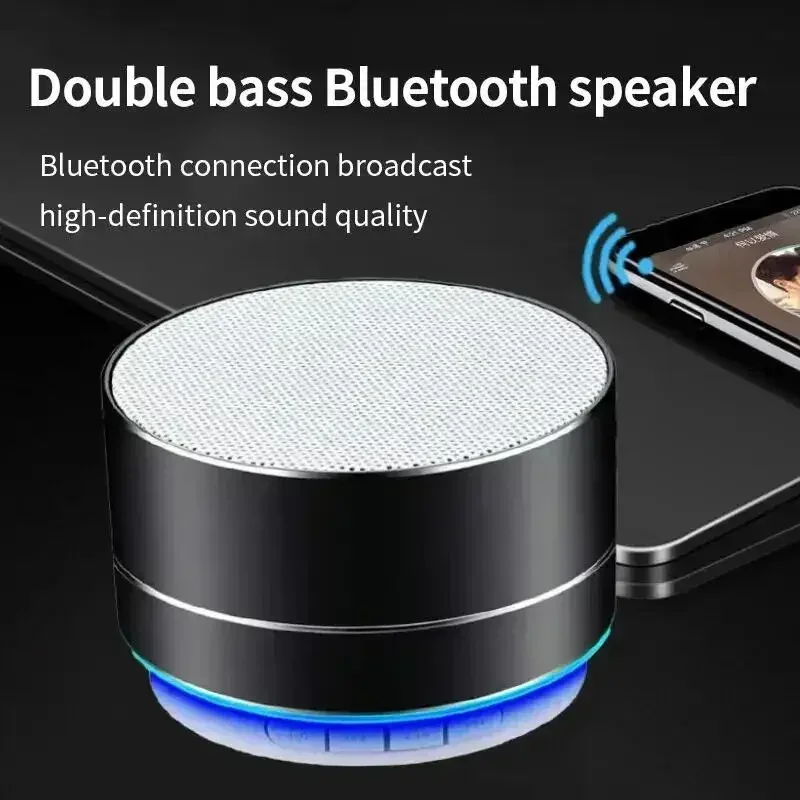 Altavoz Bluetooth inalámbrico portátil, minialtavoces para exteriores, tarjeta TF, altavoz envolvente de música, graves impactantes por voz HD, A10