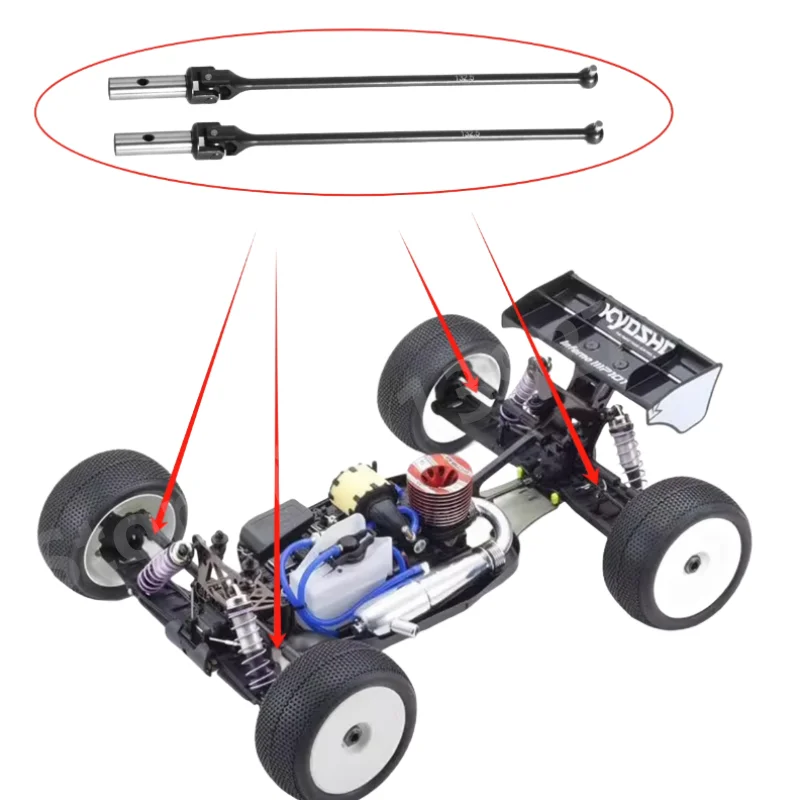 2pcs Steel 132.5mm CVD Driveshaft Drive Shaft IS213 for Kyosho MP10T 1/10 RC Car Upgrade Parts Cars Accessories - Image 3