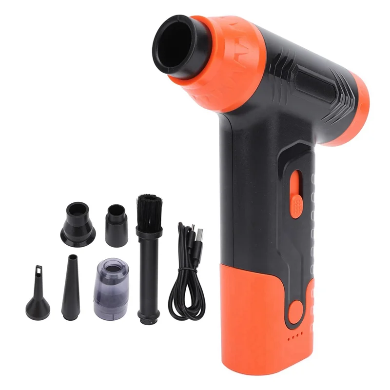 

B63B-Портативная бесступенчатая скорость Duster Мини-ручной вентилятор Перезаряжаемый турбовентилятор для глубокой очистки и удаления пыли Черный