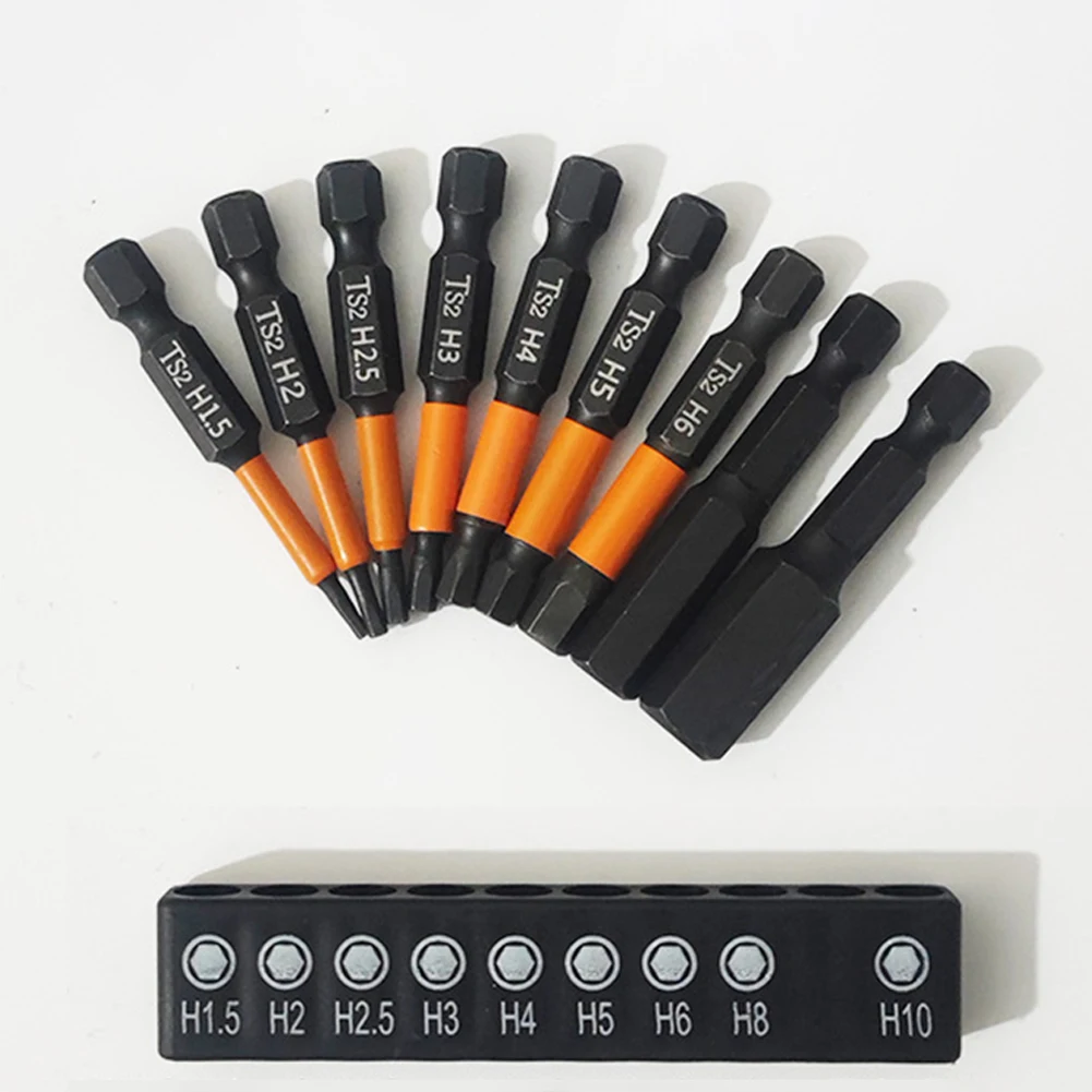 Imagem -05 - Hex Cabeça Chave de Fenda Bit Mudança Rápida Motorista de Impacto Chave de Fenda Magnética Brocas H1.5h2.0 H2.5 h3 h4 h5 h6 h8 H10 Pcs