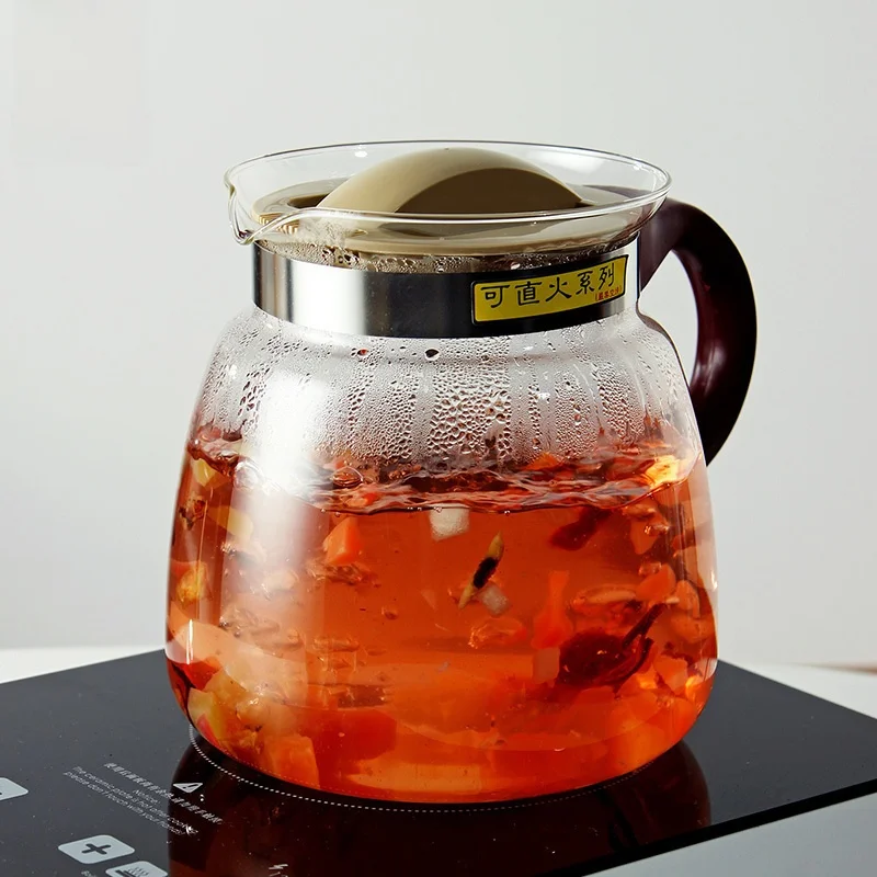 

Большой стеклянный водонагреватель емкости, плита для заваривания чая, горшок для холодной воды, термостойкий американский Sle, чистый цвет WuYao