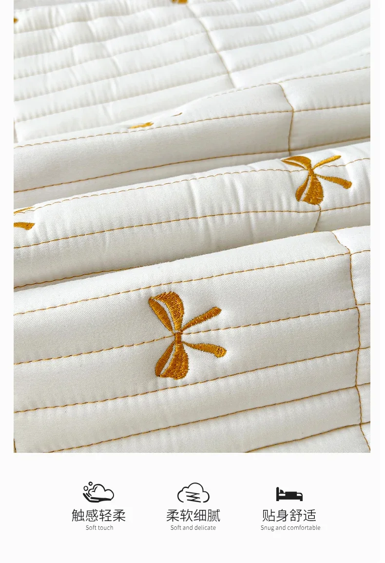 Spring Autumn Comfortable Durable Mattress Toppers Soft Breathable Soybean Fiber Filling Bed Pads Keep Warm Quilted Mattress Pad