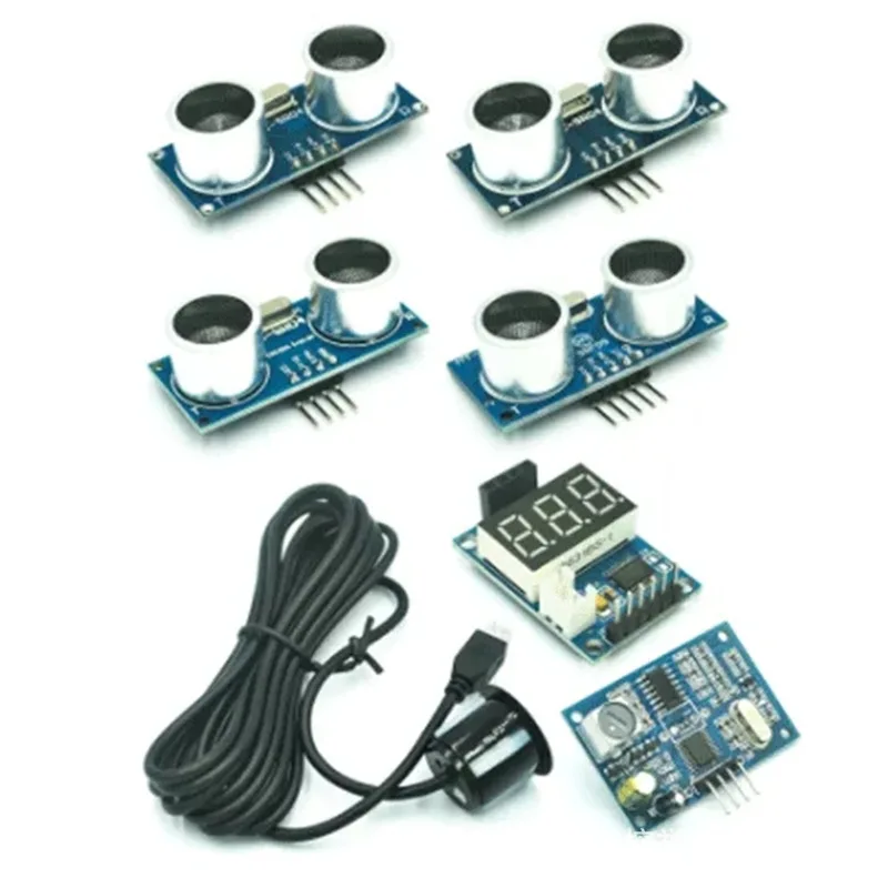 HC-SR04 وحدة قياس المسافة بالموجات فوق الصوتية وحدة استشعار المسافة 3-5.5 فولت جهد واسع أنماط متعددة