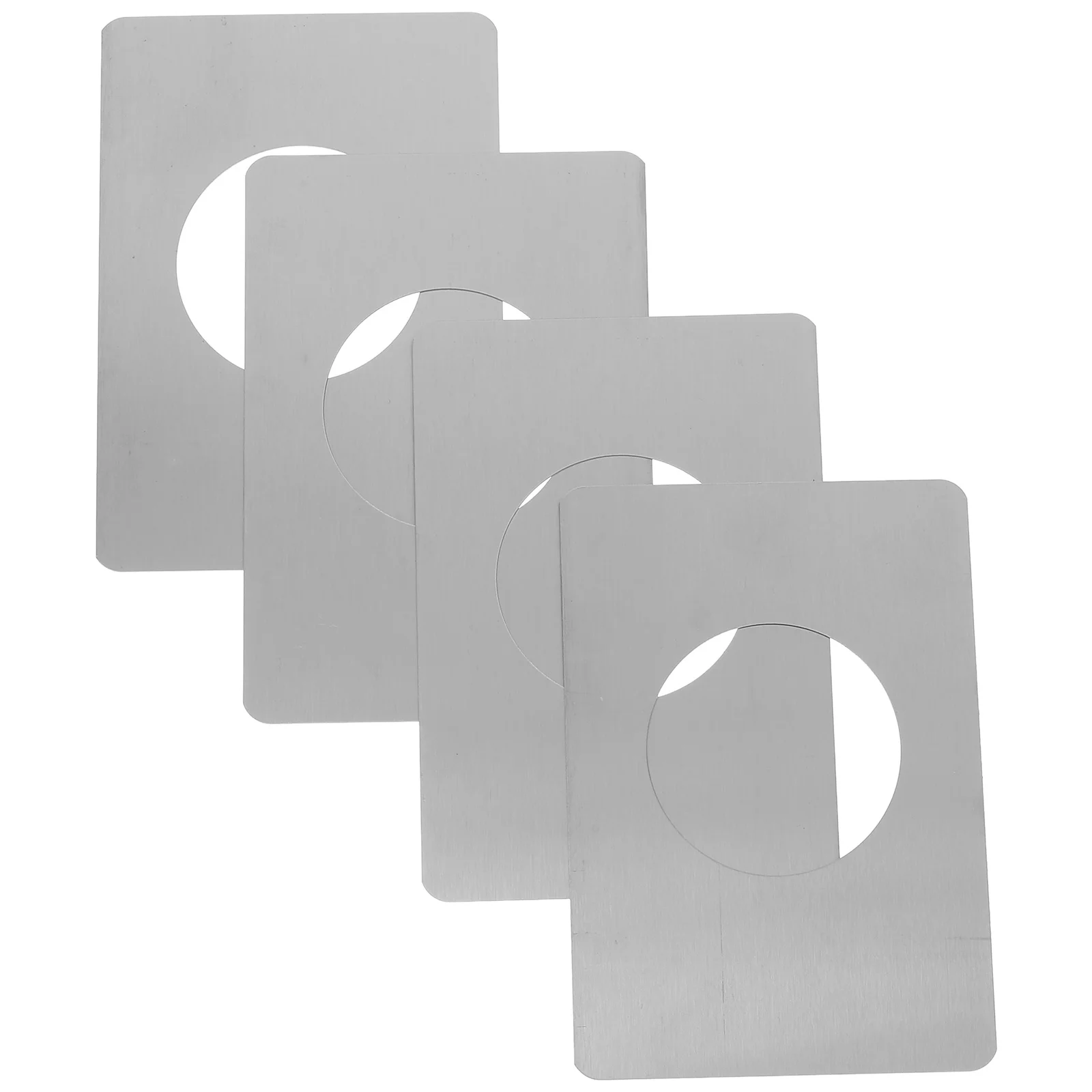 

4Pcs Door Lock Repair Plate Stainless Steel Backplate Reinforce Wooden Doors Easy Install Scratch Coverage Silver