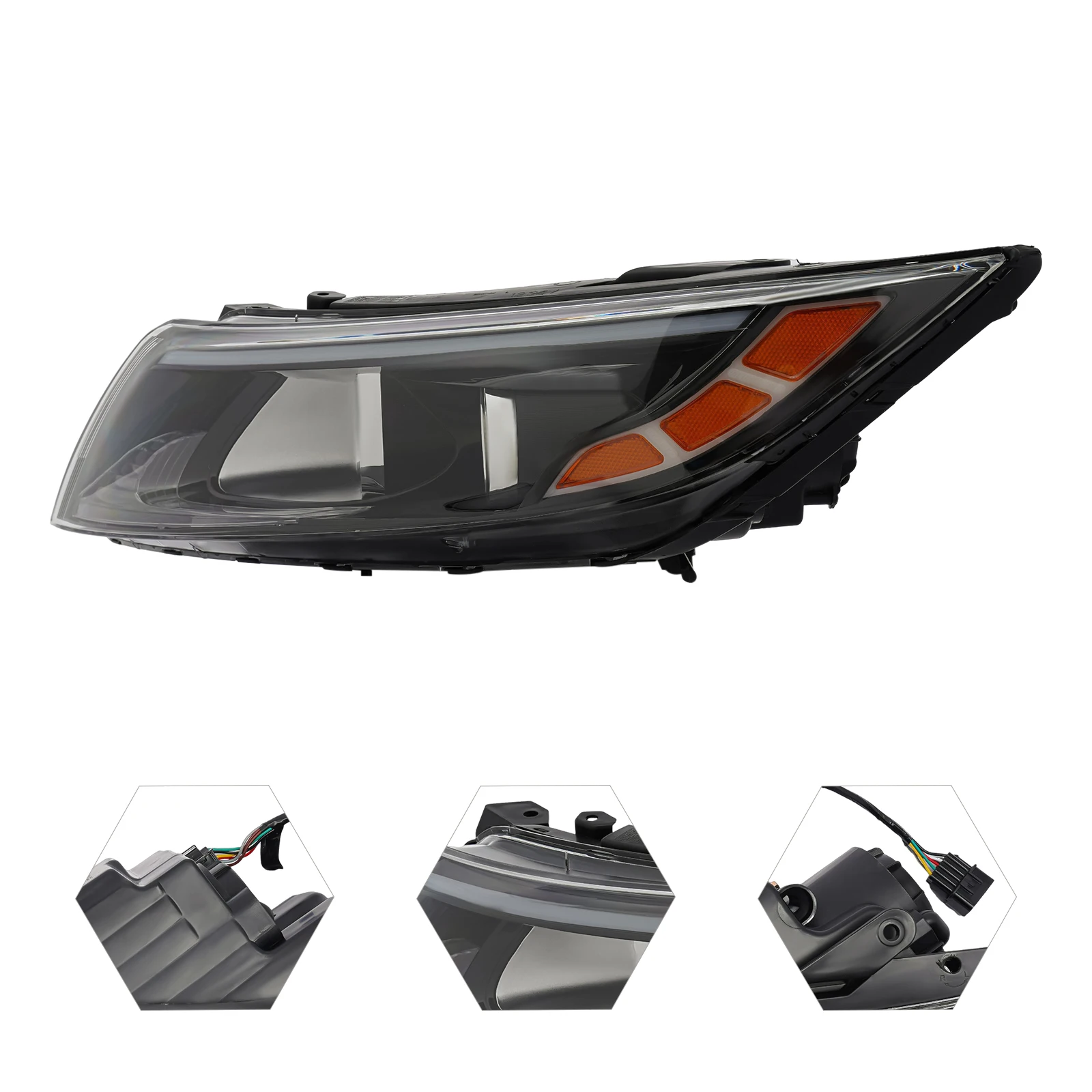 2014-2015 Kia Optima용 헤드라이트, 맞춤형 핏, 내구성이 뛰어난 PC 소재, 충격 방지, 안전하고 명확한 야간 운전 보장