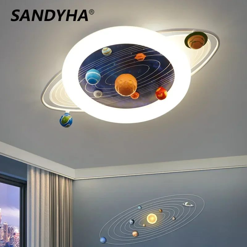 candeeiro planetario de led nordico moderno e minimalista quarto infantil decoracao de interiores luminarias criativas 01