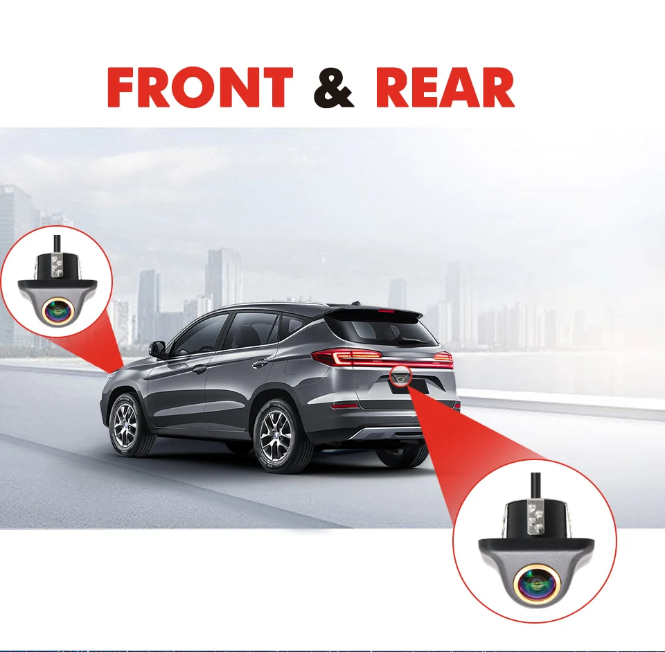 SMARTOUR 180 Grad 4K 1920x1080P Auto-Rückfahrkamera Fischaugenobjektiv AHD NTSC Format HD Nachtsicht für Autoradio MP5 – Detail 12