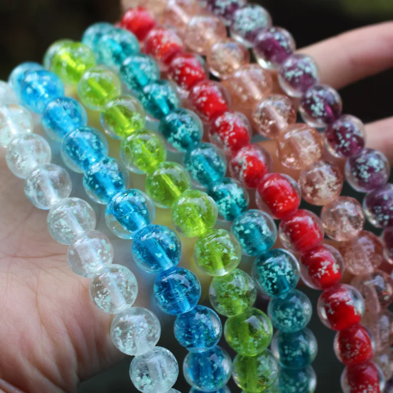 20Pcs LTJ 12mm Luminous Lampwork Glass Beads Simply Round Multi-color Jewelry Making