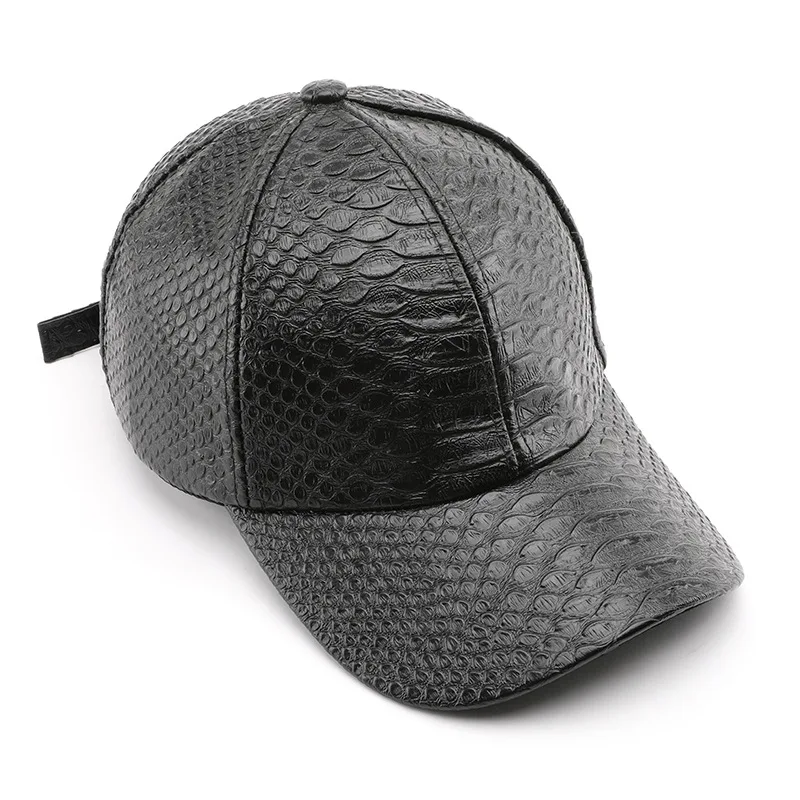 New Fashion Baseball Cap Women Men Serpentine Autumn Winter Leather Solid Color Light Plate Outdoor Sports Travel Sun Protection