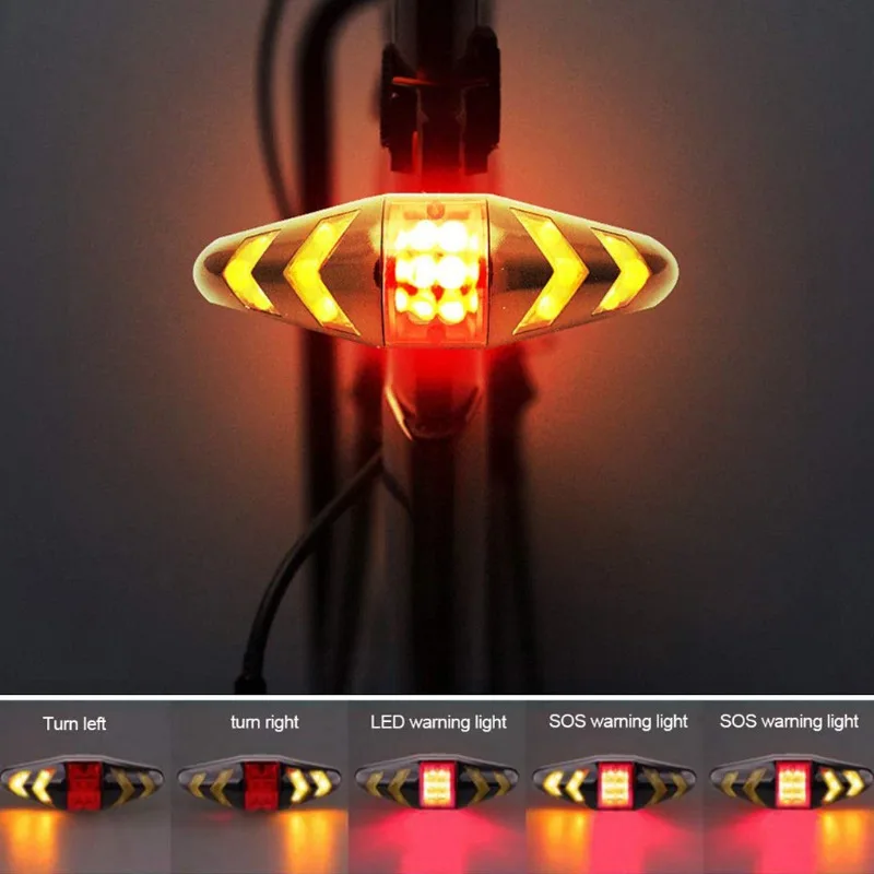 Wireless Rear Lamp Smart Bike Wireless Remote Turn Signal Lights Bicycle LED Taillight Easily Installation Personal Bicycle Part