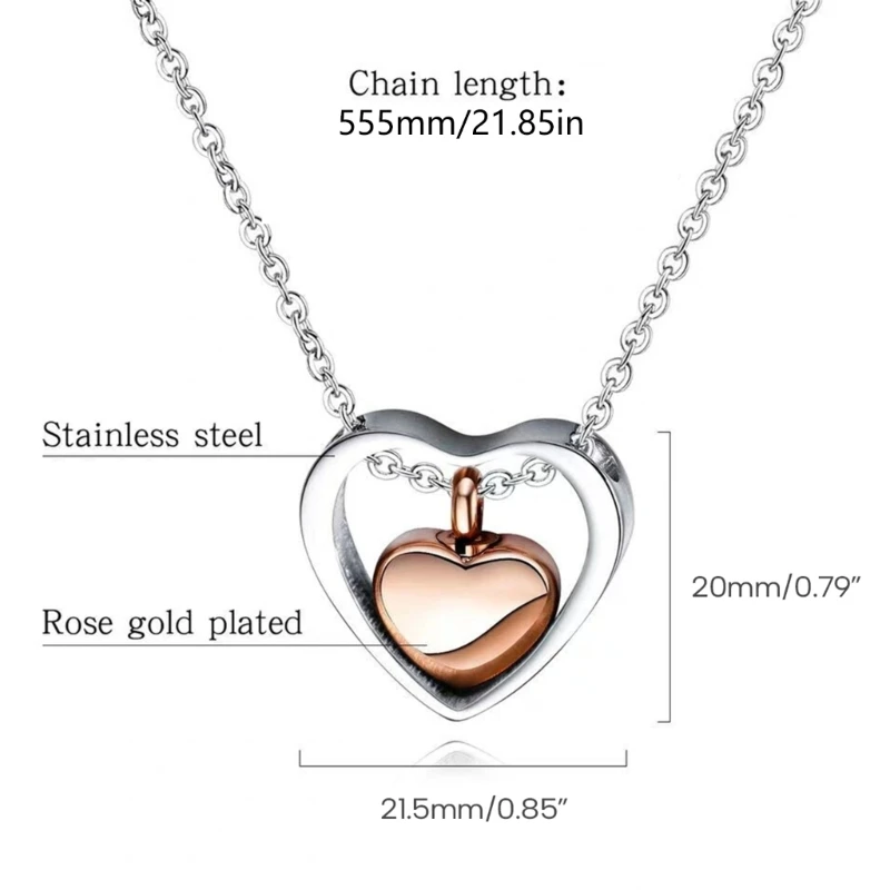 Liefde Hart Hanger Ketting Asdoos Gedenkteken Urn Hanger Te Openen Langdurige Ketting As Case Houder Duurzaam