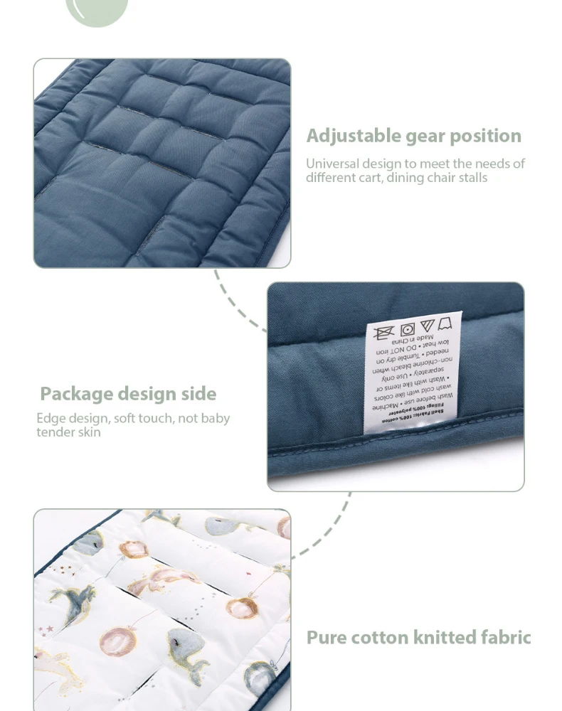Komfortable Baumwolle Baby Kinderwagen Pad Vier Jahreszeiten Allgemeine Weiche Sitzkissen Kind Warenkorb Sitz Matte Kinder Kinderwagen Kissen Für 0-27M – Detail 13