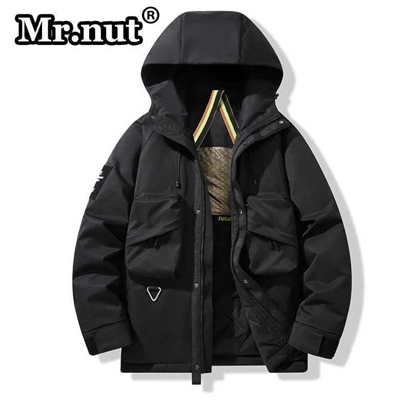 Mr.nut Trend Thickened Cotton-padded Men's Clothing Windbreak Winter Jackets Thermal Graphene Hooded Jacket Keep Warm Male Coat