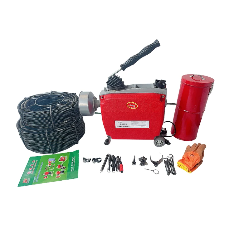 

Red Electric Drain Pipe Cleaning Machine Eco-Friendly Plumbing Equipment for Unclogging