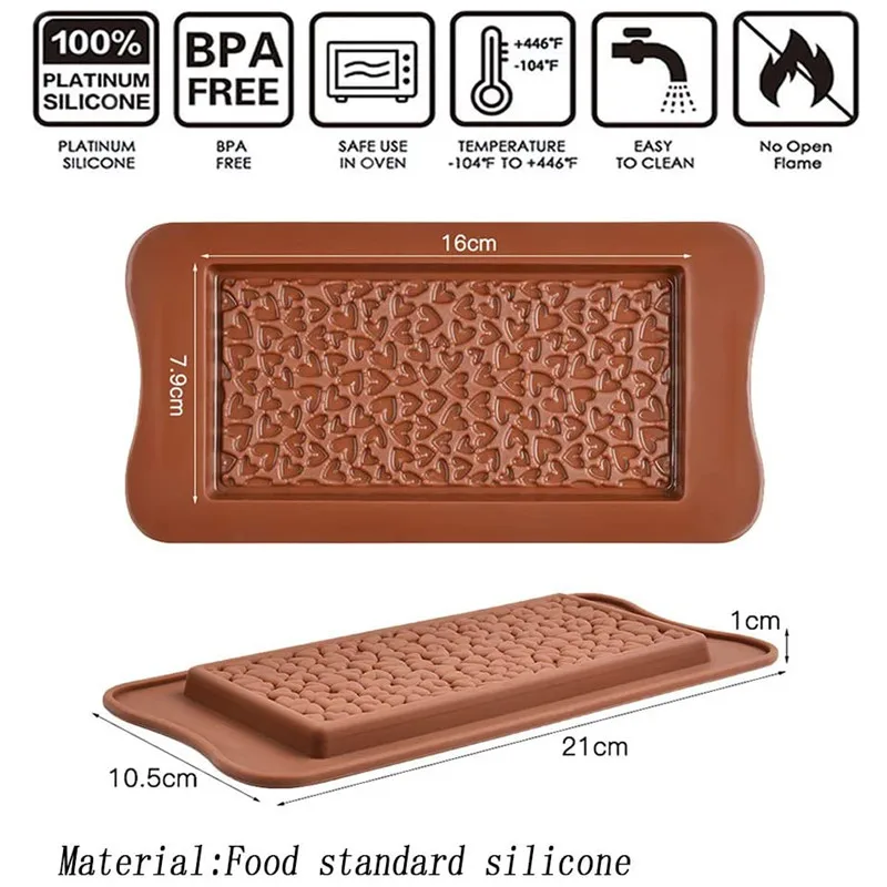 Silicone Break-Apart Chocolate Mold Candy Protein and Engery Bar Silicon Mould