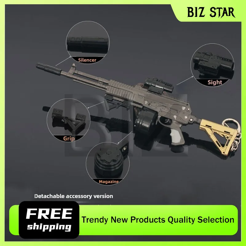 

22 см/8,66 дюйма Arena Breakout Съемная штурмовая винтовка AEK, модель малого оружия из сплава, игрушечное оружие, украшение для коллекции игровой периферии