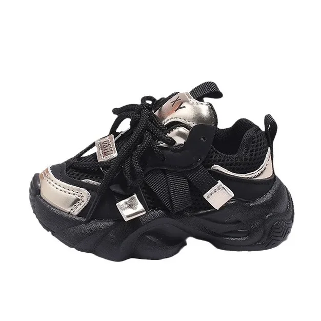 Nuove scarpe sportive per bambini moda scarpe da ginnastica traspiranti in rete incrociate ragazzi ragazze scarpe da corsa all\'aperto per bambini