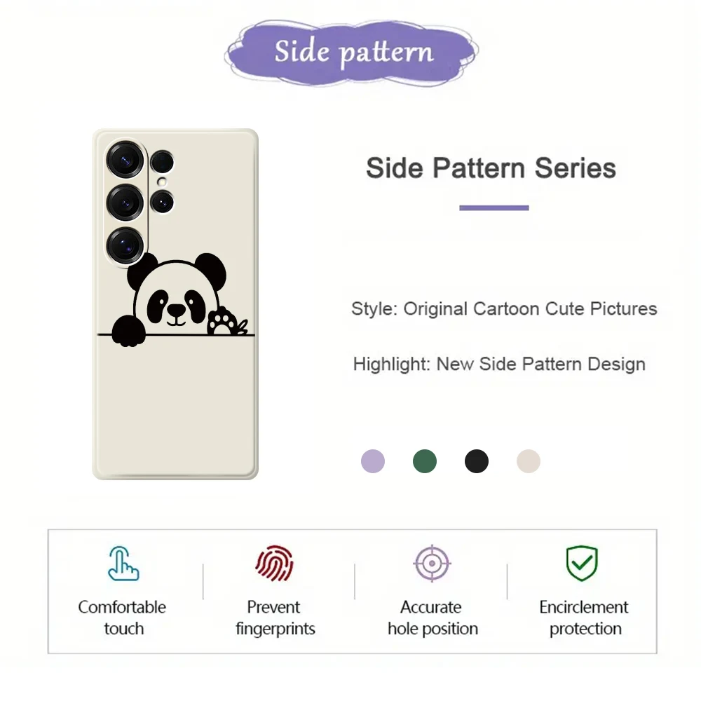 Custodia per telefono modello Panda per Samsung Galaxy S21 S22 S23 S24 S25 Ultra Plus 5G S20 FE S10 Plus S21 FE S23FE S24FE Cover in silicone