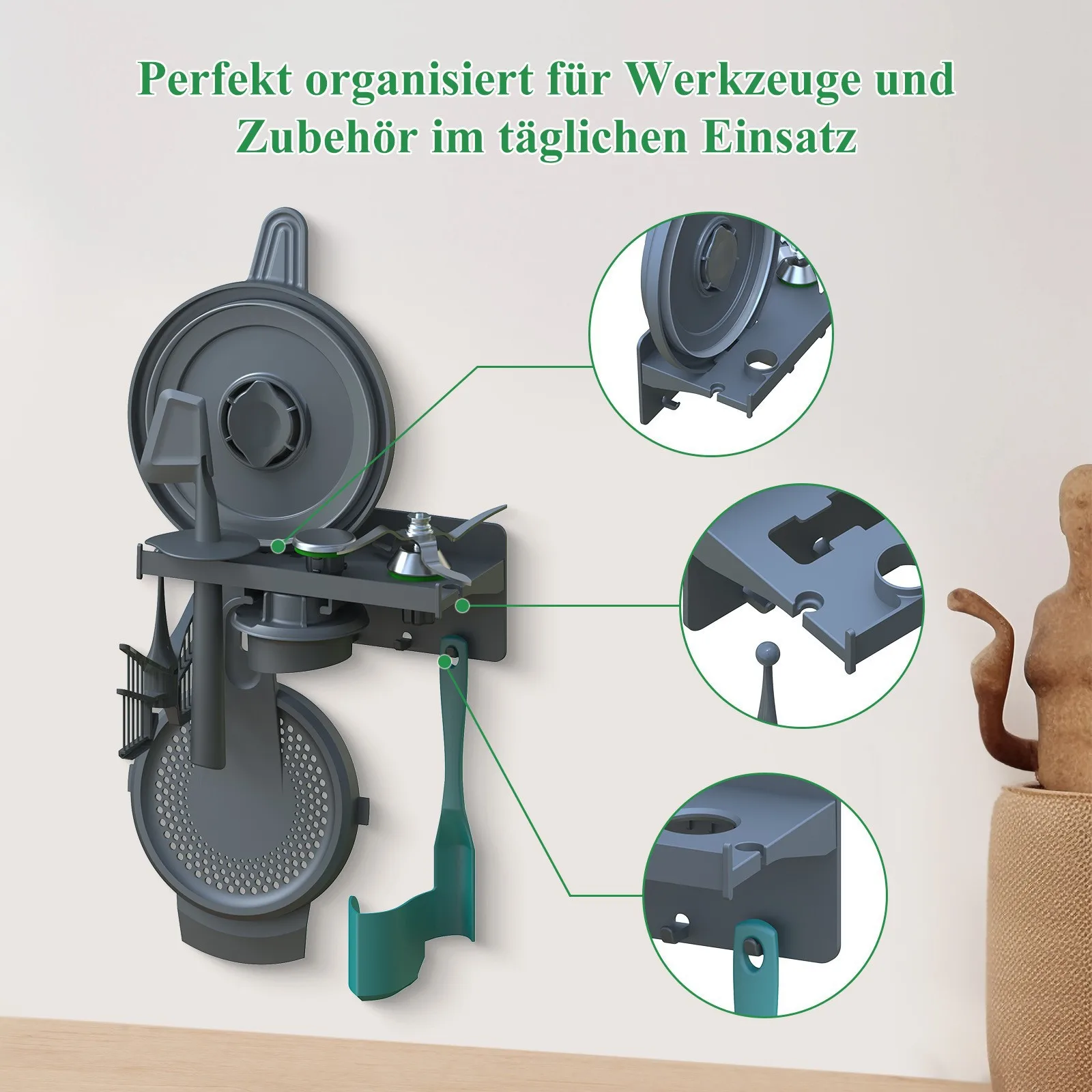 Soporte de almacenamiento multiusos compatible con Thermomix TM31 TM5 TM6, organizador de batidores de mariposa, accesorios de cocina