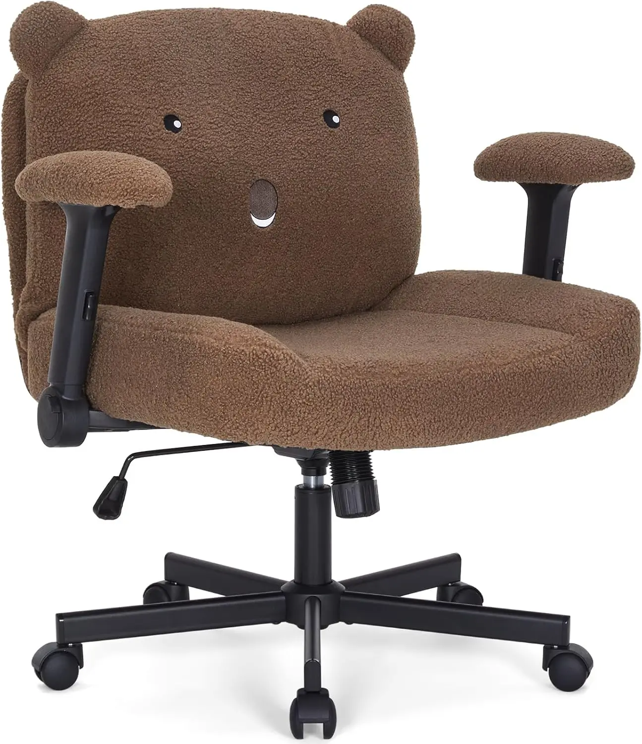 

Criss Cross Chair with Wheels and Arms, Cross Legged Office Chair with Wide Seat, Adjustable Cute Comfy Desk Chairs for