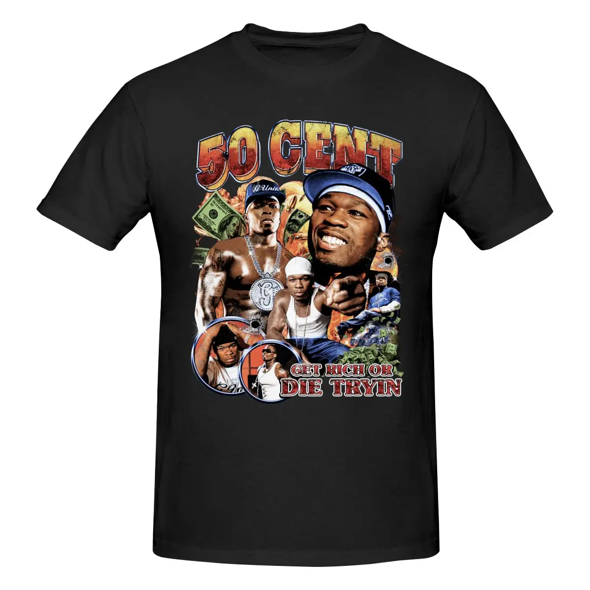 50 Cent T-Shirt, Hip Hop New York T-Shirt, Vintage Retro Gift, Rap Tee y2k LA