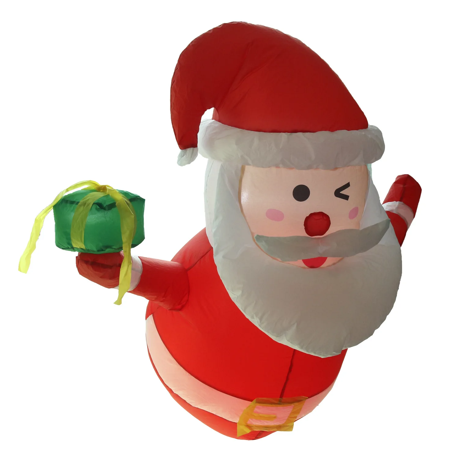 

Трансграничные новые рождественские украшения, товары для рождественской вечеринки, мультяшная светодиодная светящаяся надувная модель Санта-Клауса