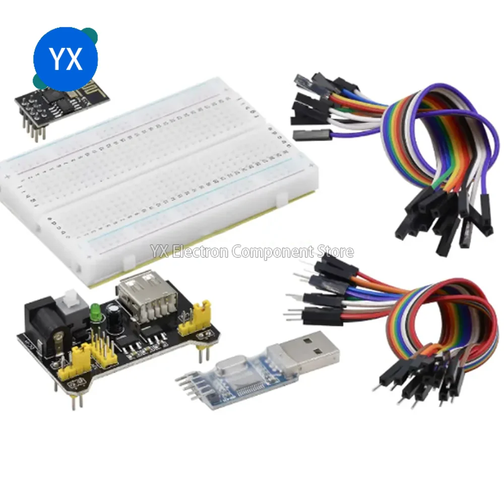 5pcs WIFI Test Kit ESP8266 WIFI Module + CH340 + Power Supply + Breadboard to Test Various IoT Applications