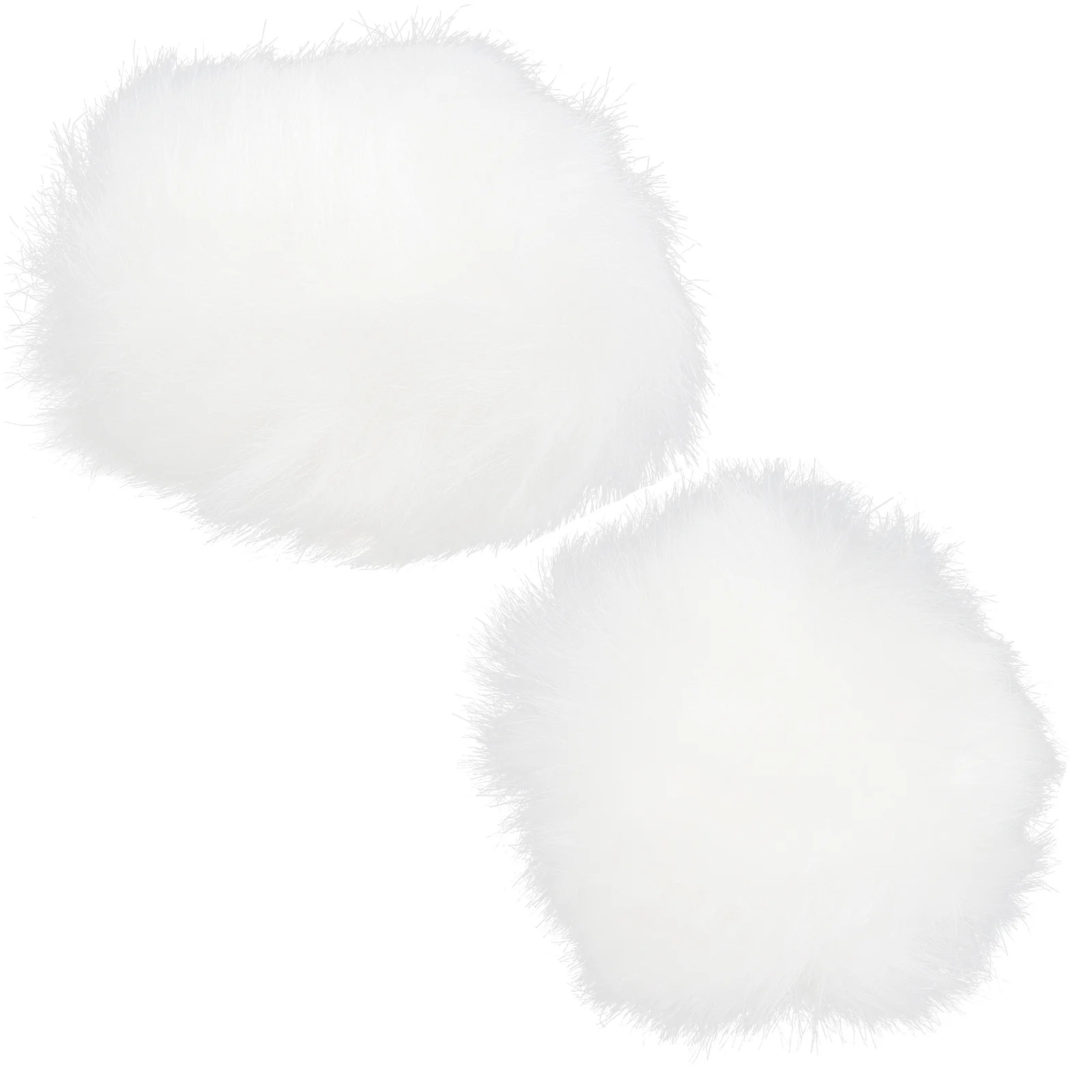 Pompón de tacón alto blanco para mujer, accesorios para zapatos, adornos de Clips, decoración de piel Artificial, 2 piezas