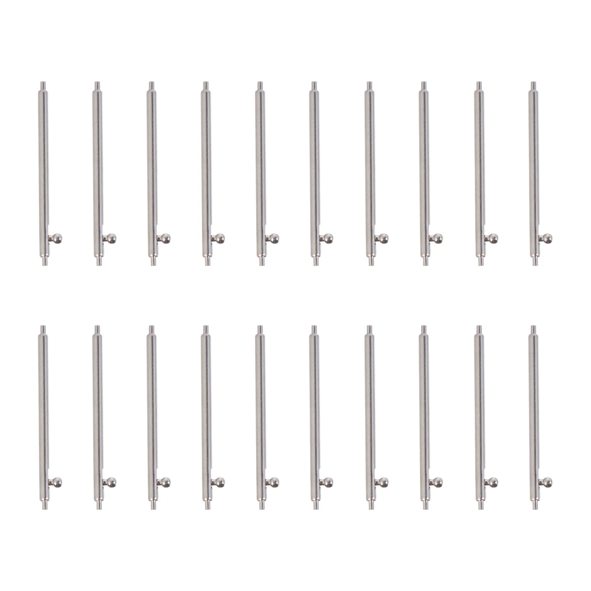 

20 pcs Stainless Steel Watch Pins 18mm 20mm 22mm 23mm Double Flange Raw Ears for Metal Strap Repair Remover Tools
