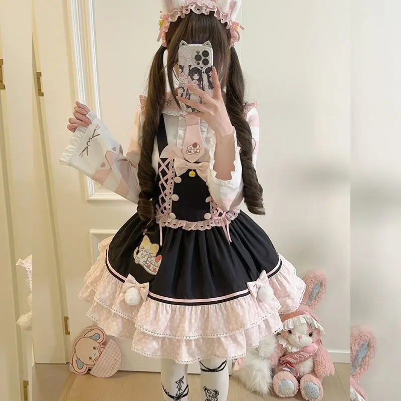 

NONSAR Милое и милое японское платье Лолиты на бретелях для девочек