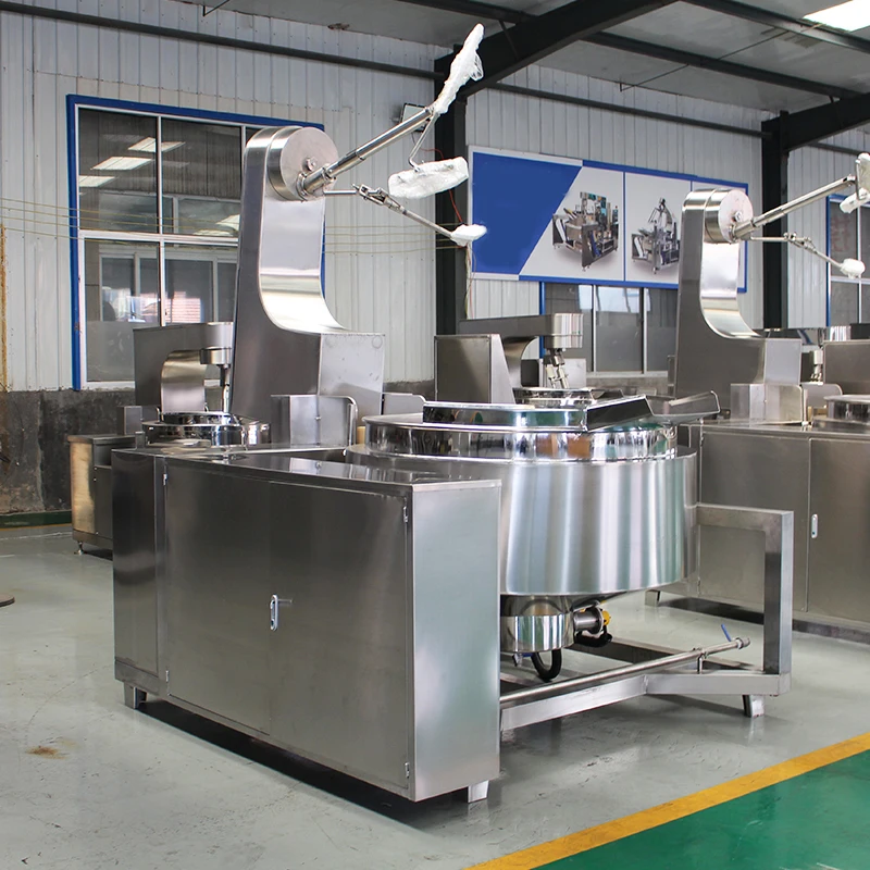 Custom 300L 500L Gas Fired Cooking Mixer Automatic Hydraulic Sauce Jam Paste Cooking Kettle Jacket Pot