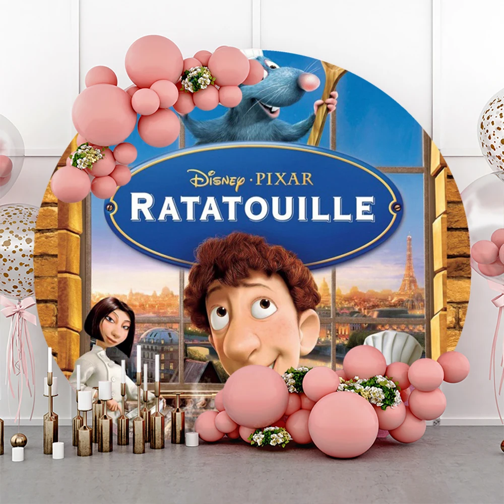 Ratatouille Remy Birthday Party Decorations Props Backdrop Background For Photography Baby Shower Photozone Elastic Round