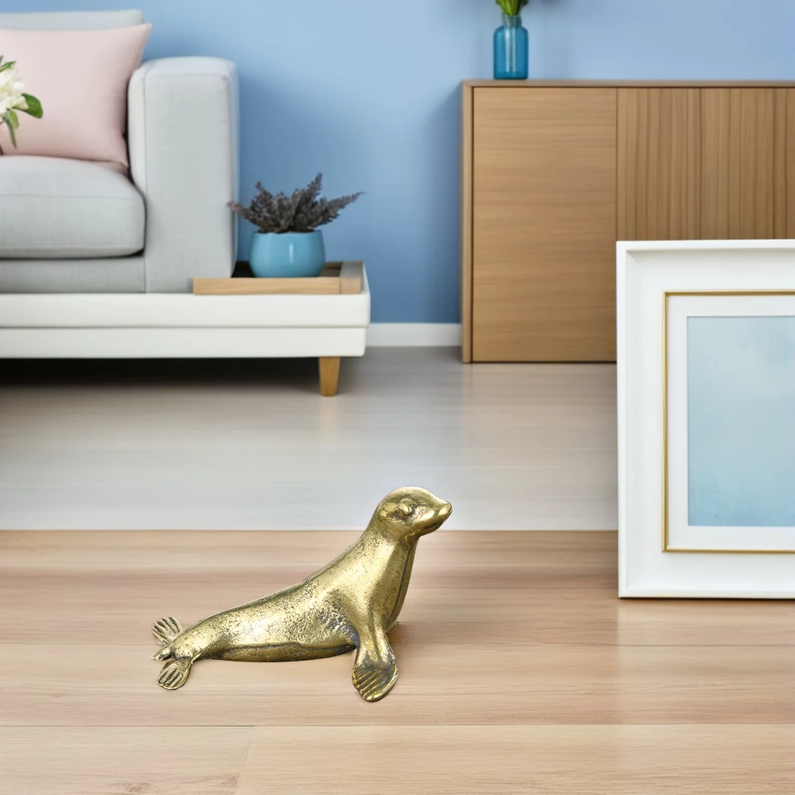 

Retro Brass Seal Mini Ornament Home Office Decor Creative Gift Animal Craft Desktop Decoration