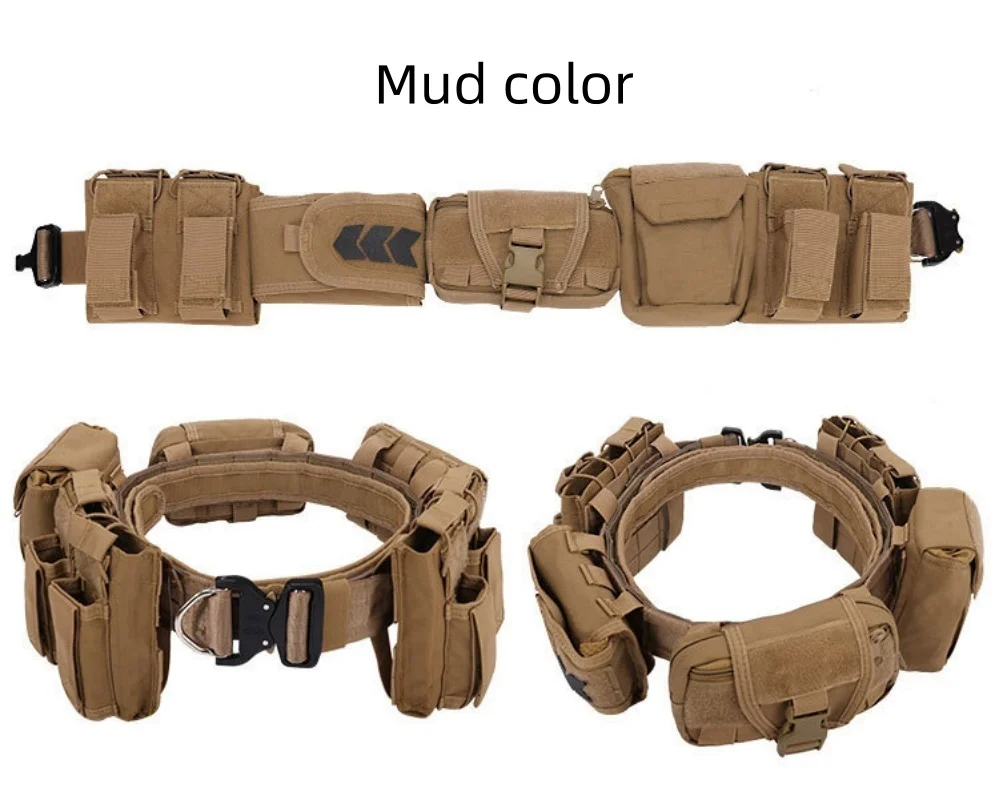 Tactical Belt Field Outdoor Patrol Multi functional 5-piece Nylon Detachable and Adjustable Tactical Belt