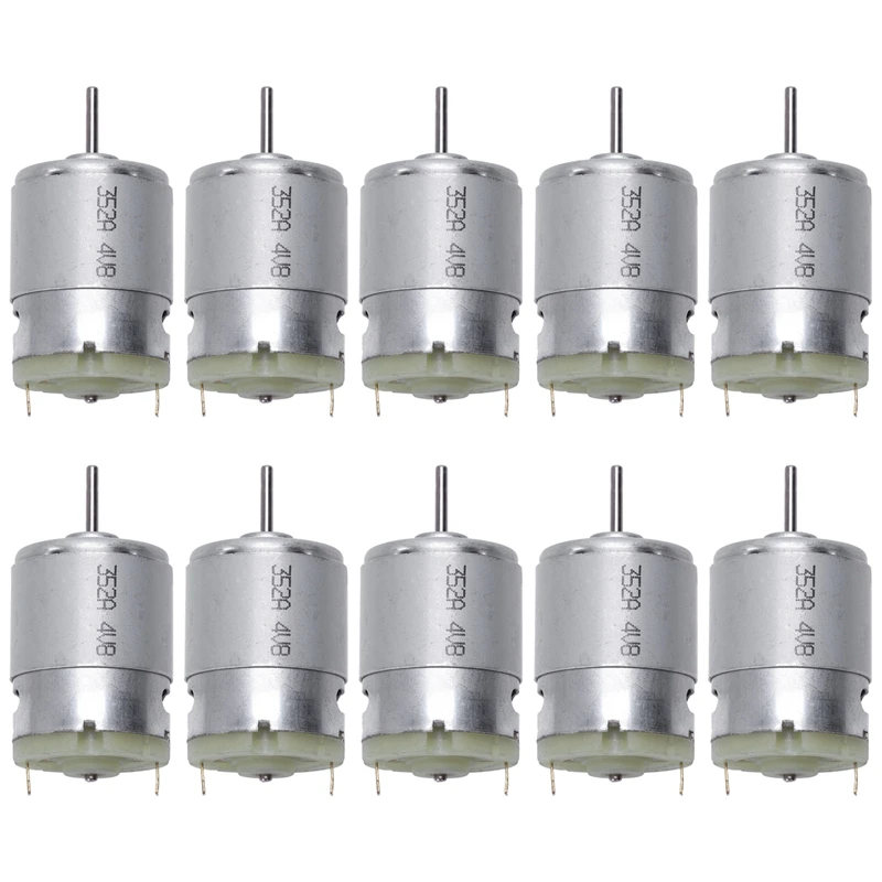 10X RS380 DC 1.5-18V 30000RPM Micro Motor 38X28mm For RC Model Toys DIY, Silver