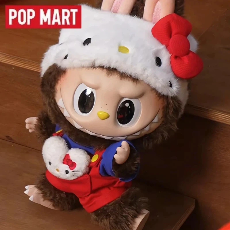 

Limited Edition POPMART Genuine 38cm The Monsters Labubu x Sanrio Hello Kitty 50th Anniversary Figure Vinyl Doll Soft Toys Gifts