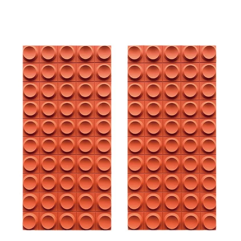 

PU small round board light cultural stone Jiugongge component tile Internet celebrity background wall solid door decorative