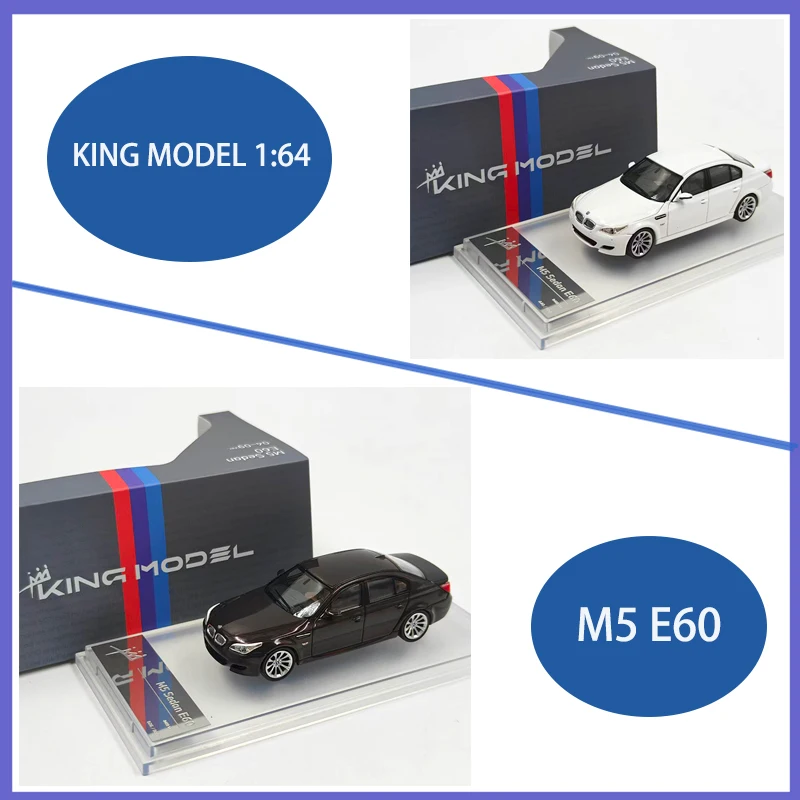 

KING МОДЕЛЬ масштаб 1:64 M5 E60 сплав металла модель автомобиля статическая коллекция украшенные праздничные подарки игрушки сувенир Gif