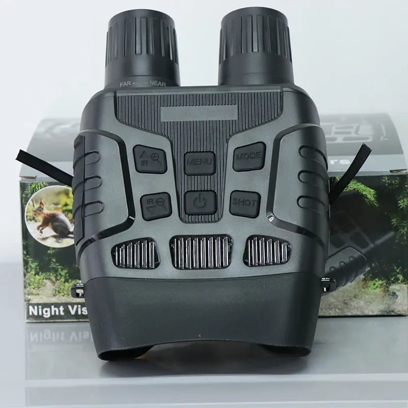 Appareil de vision nocturne numérique infrarouge noir, grand écran haute définition, peut prendre des photos et des vidéos, patrouille de jour et de nuit