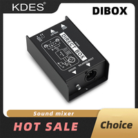KDES DIBOX Professional Passive DI-Box Direct Injection Audio Box Balanced & Unbalance Signal Converter with XLR TRS Interfa