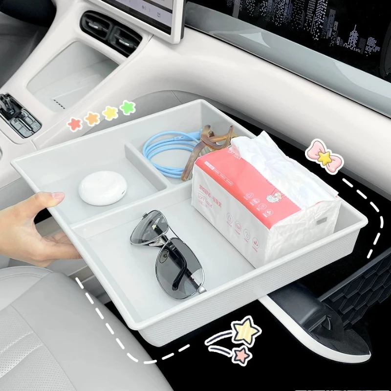 

For Geely EX2/Xingyuan Co-pilot Layered Storage Storage Box Glove Box Storage Auto Supplies Car Interior Decoration Accessories