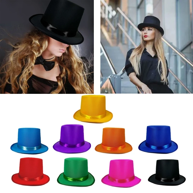 Cappello Fedora da cerimonia Cappello alla Spettacoli teatrali per adulti Puntelli Cappello alto