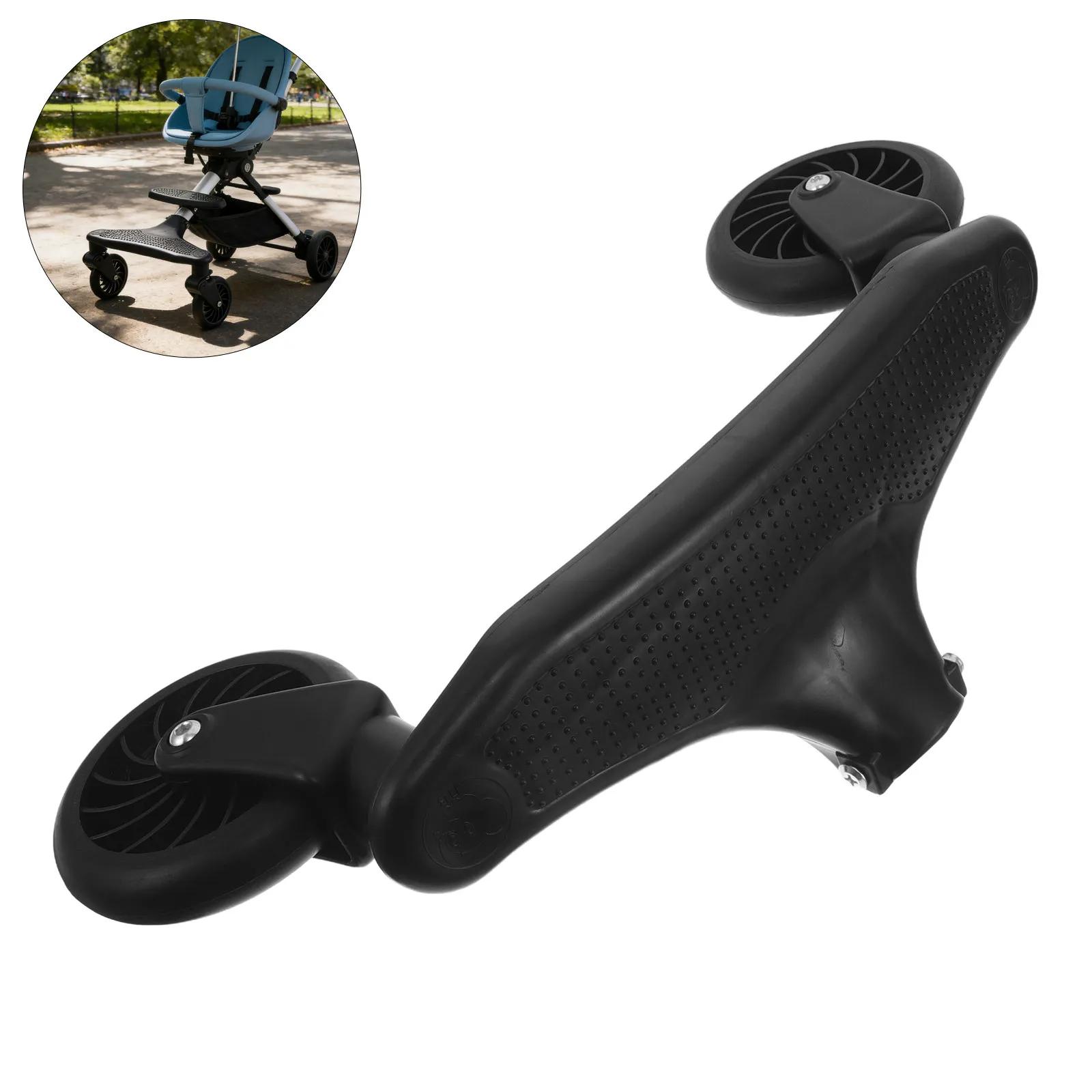 2-パックベビーカー交換用ホイールフロントリア-pu-キャスターホイールブレーキ付きベビーカージョギングベビーカーウォーカーアクセサリー用