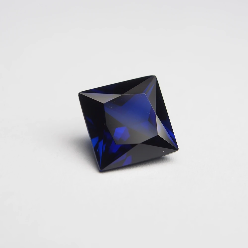 

Square Cut 34# Corundum Royal Blue Sapphire Synthetic Jewelry Gemstones